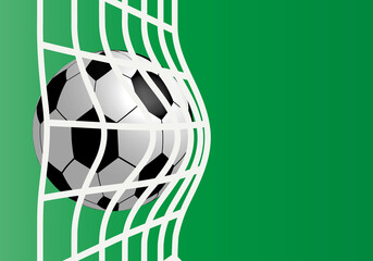 Balón de fútbol sobre fondo verde. © Gabrieuskal