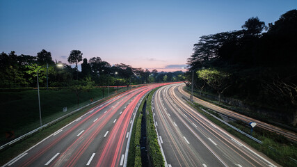 Singapore peak hour traffic