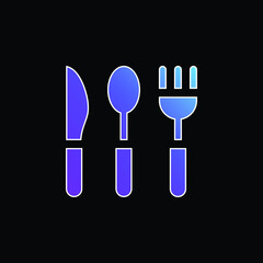 Baby Cutlery blue gradient vector icon