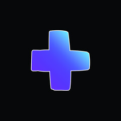 Obraz premium Add Symbol blue gradient vector icon