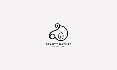 Leaf beauty logo design template