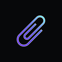 Obraz premium Attached blue gradient vector icon