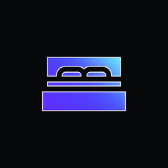 Bed blue gradient vector icon