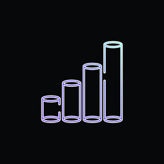 Bar Chart blue gradient vector icon