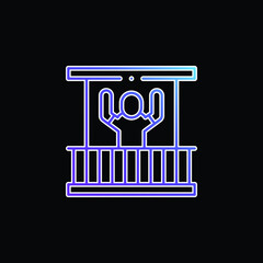 Balcony blue gradient vector icon