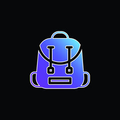 Obraz premium Backpack blue gradient vector icon