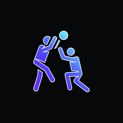 Basketball Player blue gradient vector icon