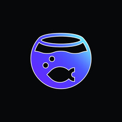 Aquarium blue gradient vector icon