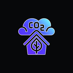 Air Quality blue gradient vector icon