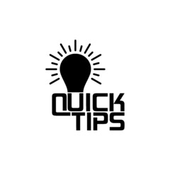 Quick tips icon isolated on white background