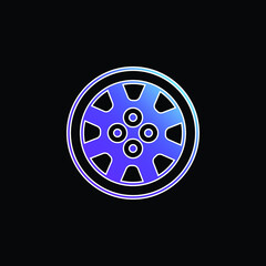 Alloy Wheel blue gradient vector icon