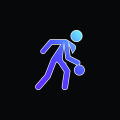 Basketball Player blue gradient vector icon