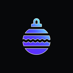 Bauble blue gradient vector icon