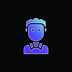 Boy blue gradient vector icon