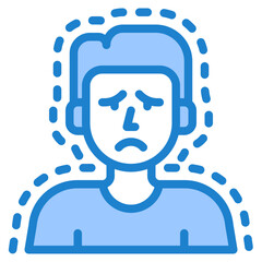 coronavirus blue style icon