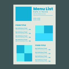 Flyer menu design template editable file vector