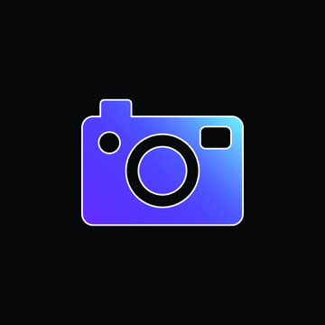 Big Photo Camera blue gradient vector icon