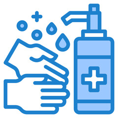 virus blue style icon