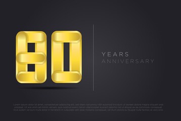80 years anniversary, golden desing