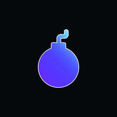 Bomb blue gradient vector icon