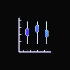 Box Plot Graphic blue gradient vector icon