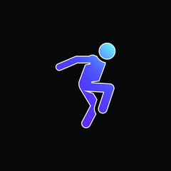 Fototapeta na wymiar Breakdance blue gradient vector icon