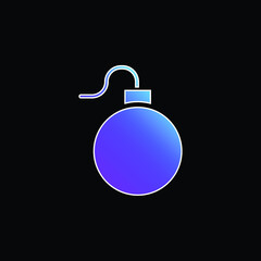 Bomb blue gradient vector icon