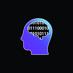 Binary Thinking blue gradient vector icon