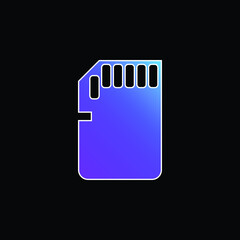 Big SD Card blue gradient vector icon