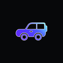 4x4 Car Side View blue gradient vector icon