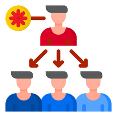 spreading flat style icon