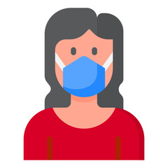 woman flat style icon