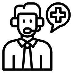hospital outline style icon