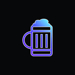 Beer Jar blue gradient vector icon