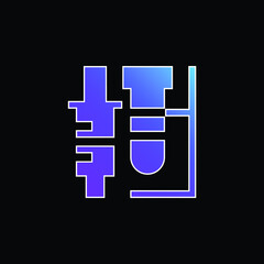 Analysis blue gradient vector icon