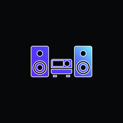 Audio Equipment blue gradient vector icon