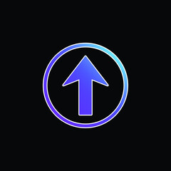 Arrow Up In A Circle blue gradient vector icon