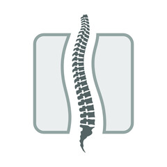 Spine human graphic icon. Spinal column sign isolated on white background. Logo. Vector illustration 