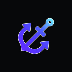 Anchor blue gradient vector icon