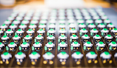 Panel of LED light indicators is in the production