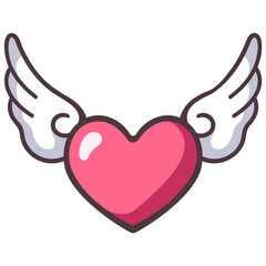 heart with wing icon