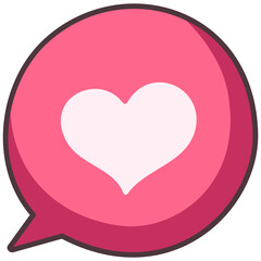 love heart message icon