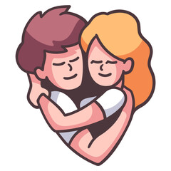 love couple hugging icon