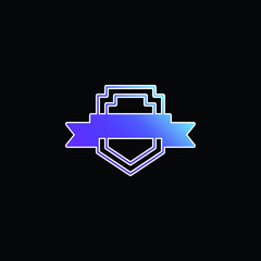 Badge blue gradient vector icon