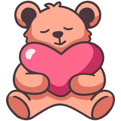 love bear hug heart icon