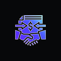 Agreement blue gradient vector icon