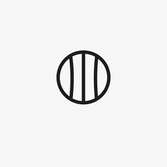 Baseball icon in line design style. Sports and recreation concept.