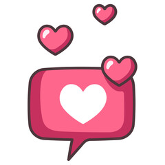 heart love message icon