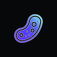 Bacteria blue gradient vector icon