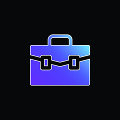 Briefcase blue gradient vector icon